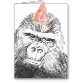 Happy Birthday  Gorilla Greeting Cards