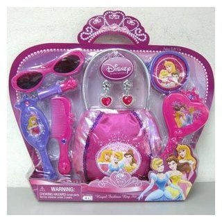 Disney Princess Royal Fashion Bag Set Includes Purse, Brush. Comb, Sunglasses, Play Lipstick and Mirror Toys & Games
