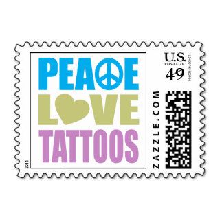 Peace Love Tattoos Postage Stamps