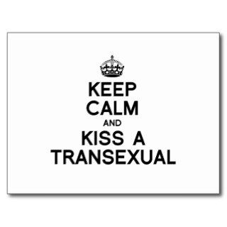KEEP CALM AND KISS A TRANSEXUAL POSTCARD