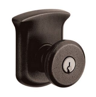 Baldwin 5220.402.entr Distressed Oil Rubbed Bronze Keyed Entry Tahoe Knob with R025 Rose   Doorknobs  