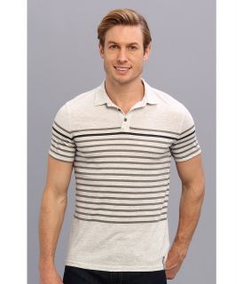 Calvin Klein Jeans Essential Stripe Printed Polo Mens Short Sleeve Pullover (Gray)