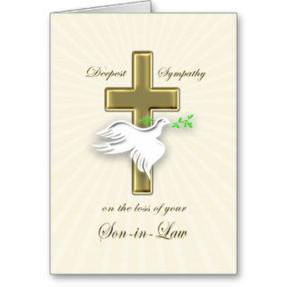 Sympathy for loss of Son in law Cards