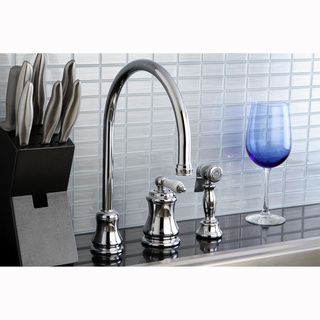 High Spout Chrome Finished Brass Kitchen Faucet with Side Sprayer Other Plumbing