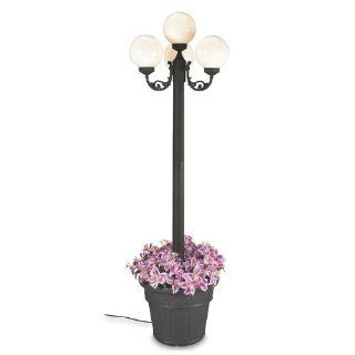 Patio Living Concepts 00390 / 00391 European 4 Light 85" Outdoor Post Lantern with Planter Finish Black    