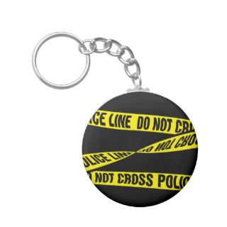 Police Line ~ Do Not Cross / Warning Tape Key Chains
