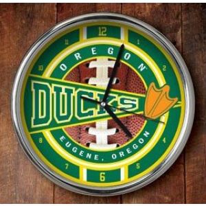 Oregon Ducks Chrome Clock