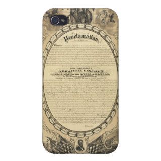 Illustrated Image of the Emancipation Proclamation Covers For iPhone 4