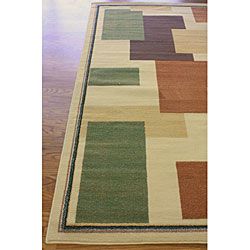 nuLOOM Omega Collection Geometric Brettwood Green Rug (7'10 x 10'6) Nuloom 7x9   10x14 Rugs