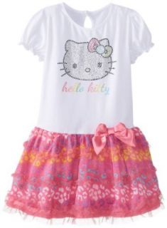 Hello Kitty Girls 2 6X Rhinestone Dress with Glitter Clothing