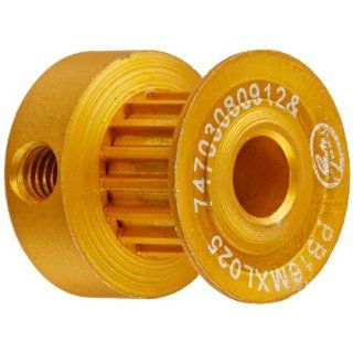 Gates PB16MXL025 PowerGrip Aluminum Timing Pulley, 2/25" Pitch, 16 Groove, 0.407" Pitch Diameter, 3/16" to 3/16" Bore Range, For 1/8", 3/16" and 1/4" Width Belt