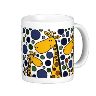 Cute Giraffe Family Art Abstract Coffee Mugs