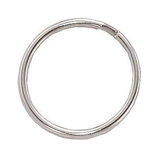 100 Pack 1'' (25mm) Nickel Plated Steel   Heat Treated   Round Edged Split Rings/Key Rings 
