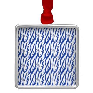 DIY Blue and White Zebra Print Home Gift Christmas Tree Ornaments