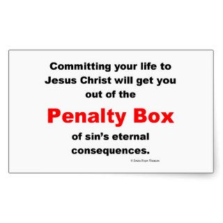 penalty box rectangle sticker