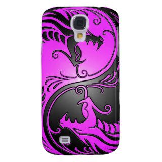 Yin Yang Dragons, purple and black Galaxy S4 Covers