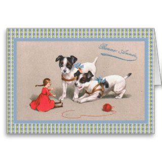 Happy New Year Dog Greeting Cards