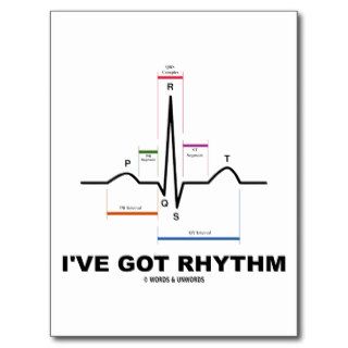 I've Got Rhythm (ECG   EKG Heart Beat) Postcards