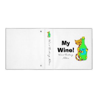 Winey Cat "My Wine" Wine Tasting Notes Vinyl Binder