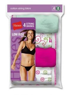 Hanes Accents String Bikini Style # P425BR P425BR 9 Assorted Bikini Underwear
