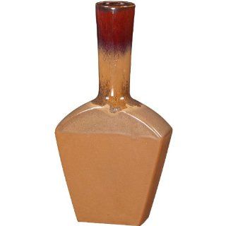 Howard Elliott 89032 Ceramic Vase, 13 Inch, Glossy Mocha/Merlot   Decorative Vases