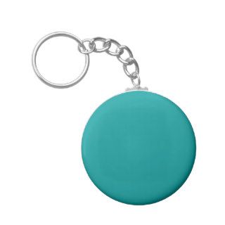 009999 Solid Color Turquoise Background Template Key Chain