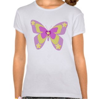 Pink & yellow Butterfly T Shirts