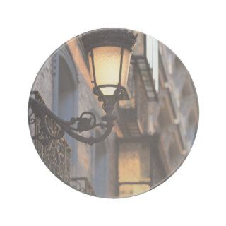 Street lamp in old town Madrid Drink Coaster