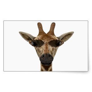 Giraffe Incognito Rectangle Sticker