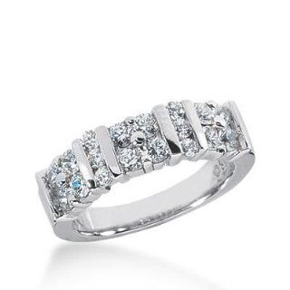 Diamond Wedding Ring 6 Round Stone 0.025 ct 12 Round Stone 0.08 ct Total 1.11 ctw. 447 WR1811 Wedding Bands Wholesale Jewelry