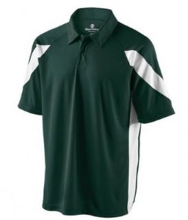 Green & White Holloway Thunder Dry Excel Performance Polo Shirt Clothing