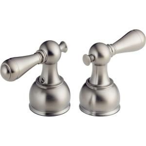 Delta Traditional Lever Handles in Stainless Steel for 2 Handle Faucets (2 Pack) H215SS