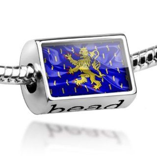Bead Franche Comte 3D Flag region France   Charm Fit All European Bracelets, Neonblond Jewelry
