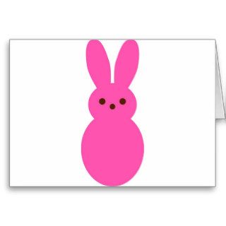 Peep Bunny pink Greeting Cards