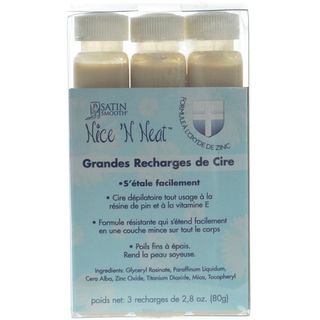 Satin Smooth Large Zinc Oxide Wax Cartridges (Pack of 3) Satin Smooth Body Hair Removal