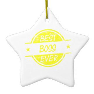 Best Boss Ever Yellow Christmas Ornament