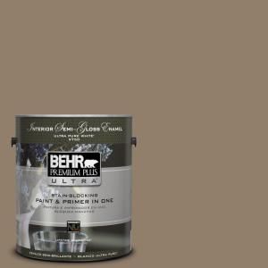 BEHR Premium Plus Ultra Home Decorators Collection 1 gal. #HDC NT 11 Sandalwood Tan Semi Gloss Enamel Interior Paint 375301