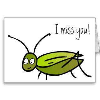 I miss you Cricket Card