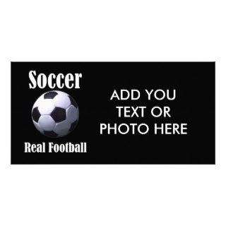 Soccer Real Football Photo Greeting Card