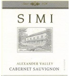 Simi Cabernet Sauvignon Alexander Valley 2010 750ML Wine