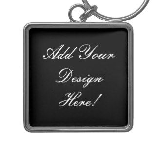 Your Design Here Custom Wedding Keychain Black