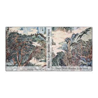 Landscape In The Style Of Chao Meng Fu By Wang 3 Ring Binder