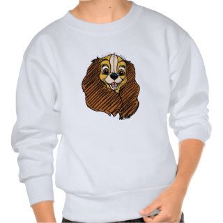 Sketch of Lady Lady and the Tramp Disney Pull Over Sweatshirt