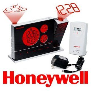 Honeywell PCR426W Dual Projection Weather Forecaster, Weather Station with Atomic Clock, Indoor/Outdoor Temperature, Glowing Soft Touch Keys & Continuous Projection & Backlight Electronics