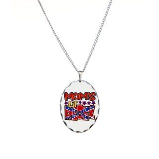 Necklace Oval Charm Mom's Lil' Rebel   Confederate Flag Pendant Necklaces Jewelry