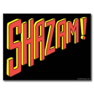 Shazam Logo Red/Yellow Postcard