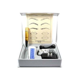 PERMANENT MAKEUP TATTOO EYEBROW GOLDEN MACHINE KIT  Makeup Tool Sets And Kits  Beauty