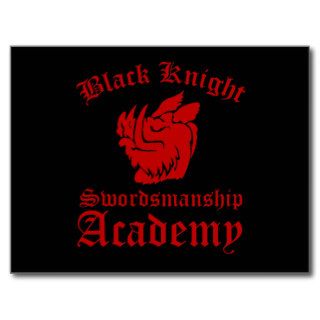 Black Knight Swordsmanship Academy Post Card