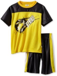 Russell Athletics   Kids Boys 2 7 Short Sleeved Short Set, Lemon, 4 Clothing