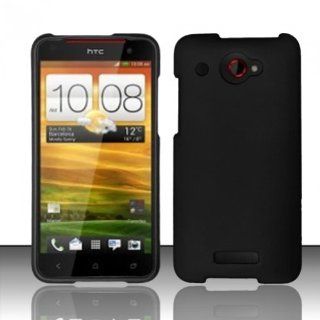 For HTC Droid DNA 6435 (Verizon) Rubberized Cover Case   Black Cell Phones & Accessories